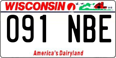 WI license plate 091NBE