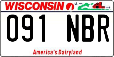 WI license plate 091NBR