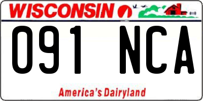 WI license plate 091NCA