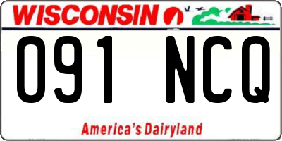WI license plate 091NCQ