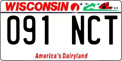 WI license plate 091NCT