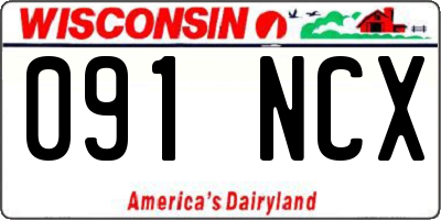 WI license plate 091NCX