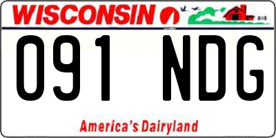 WI license plate 091NDG