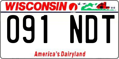 WI license plate 091NDT