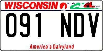 WI license plate 091NDV