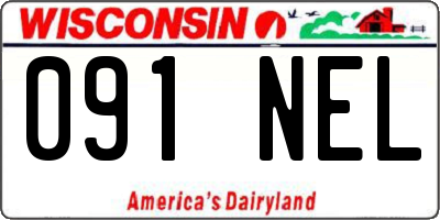 WI license plate 091NEL