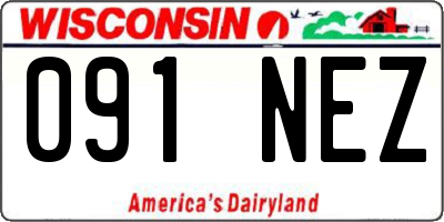 WI license plate 091NEZ
