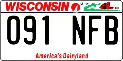 WI license plate 091NFB