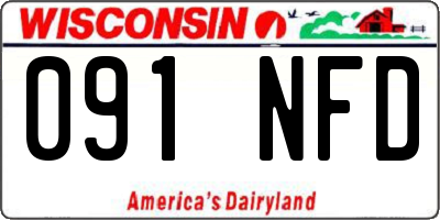 WI license plate 091NFD