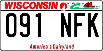 WI license plate 091NFK