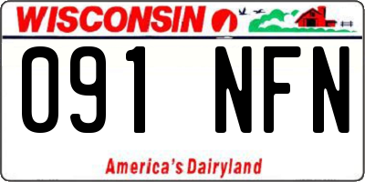 WI license plate 091NFN