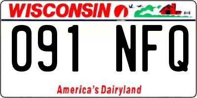 WI license plate 091NFQ