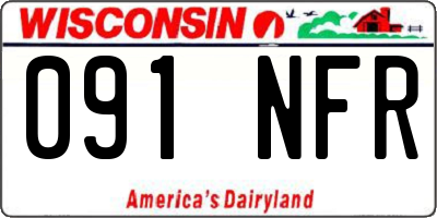 WI license plate 091NFR
