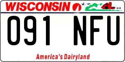 WI license plate 091NFU