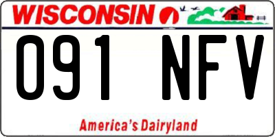 WI license plate 091NFV