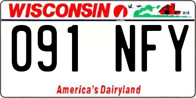 WI license plate 091NFY