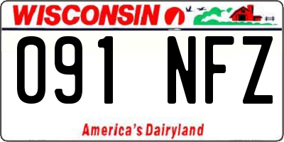 WI license plate 091NFZ
