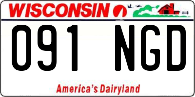 WI license plate 091NGD