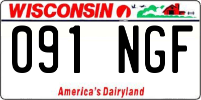 WI license plate 091NGF