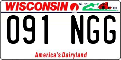 WI license plate 091NGG