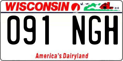 WI license plate 091NGH