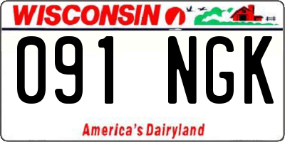 WI license plate 091NGK
