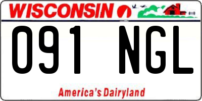 WI license plate 091NGL