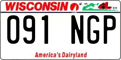 WI license plate 091NGP