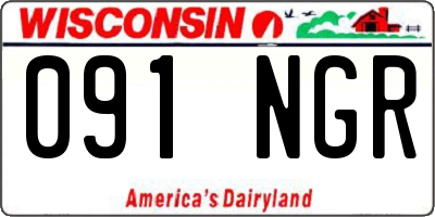 WI license plate 091NGR