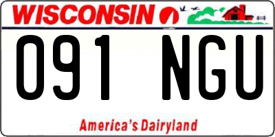 WI license plate 091NGU