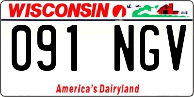 WI license plate 091NGV
