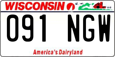 WI license plate 091NGW