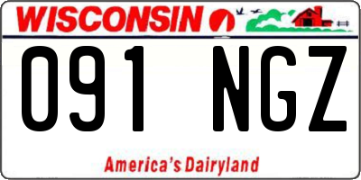 WI license plate 091NGZ