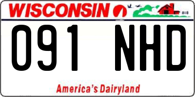 WI license plate 091NHD