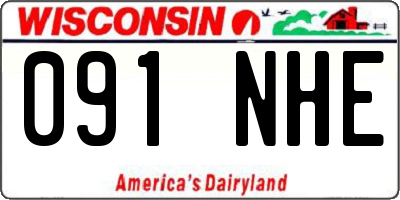 WI license plate 091NHE