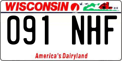 WI license plate 091NHF