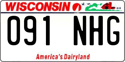 WI license plate 091NHG