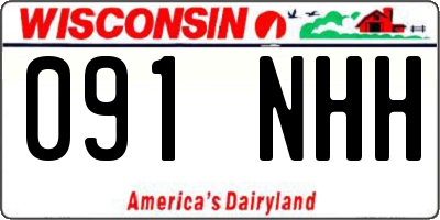 WI license plate 091NHH