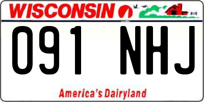 WI license plate 091NHJ
