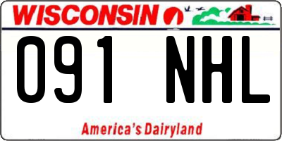 WI license plate 091NHL