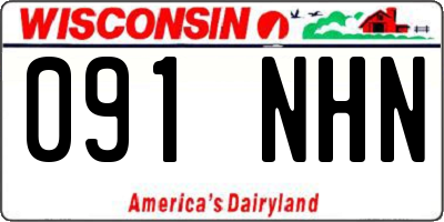 WI license plate 091NHN