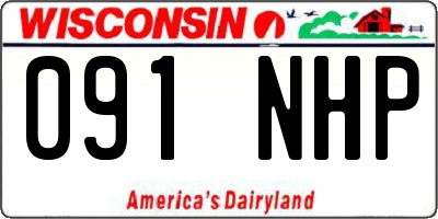 WI license plate 091NHP
