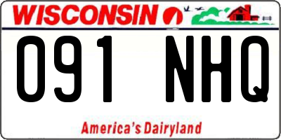 WI license plate 091NHQ