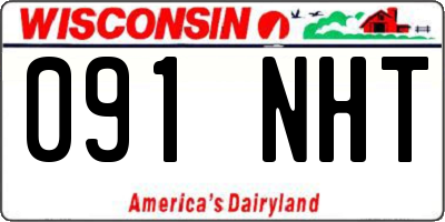 WI license plate 091NHT