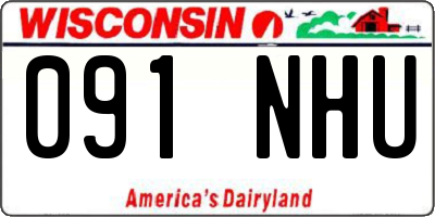 WI license plate 091NHU