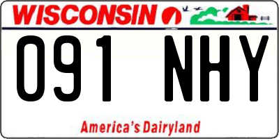 WI license plate 091NHY