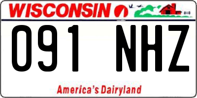 WI license plate 091NHZ