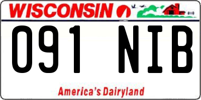 WI license plate 091NIB