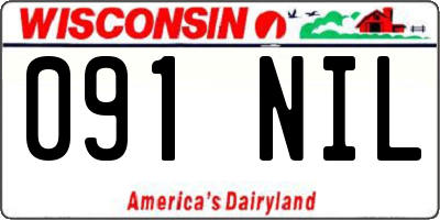 WI license plate 091NIL
