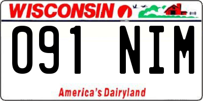 WI license plate 091NIM